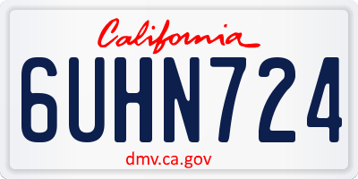CA license plate 6UHN724