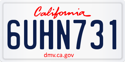 CA license plate 6UHN731