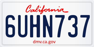 CA license plate 6UHN737