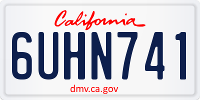 CA license plate 6UHN741