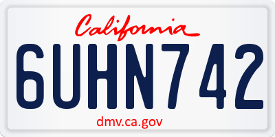 CA license plate 6UHN742