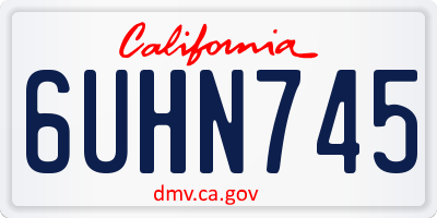 CA license plate 6UHN745