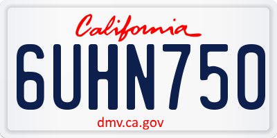 CA license plate 6UHN750