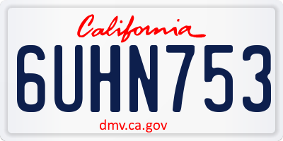 CA license plate 6UHN753