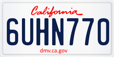 CA license plate 6UHN770