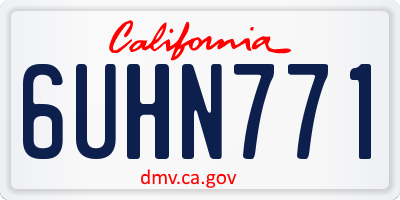 CA license plate 6UHN771