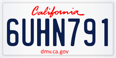 CA license plate 6UHN791
