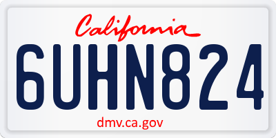 CA license plate 6UHN824