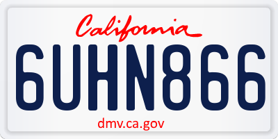 CA license plate 6UHN866