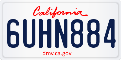CA license plate 6UHN884