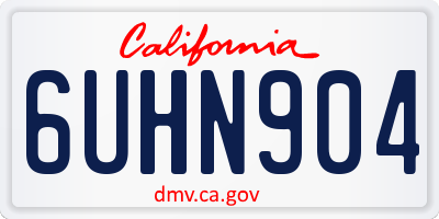 CA license plate 6UHN904
