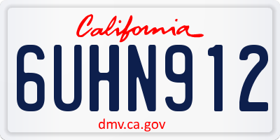 CA license plate 6UHN912