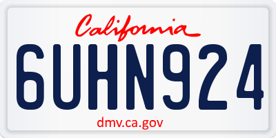 CA license plate 6UHN924