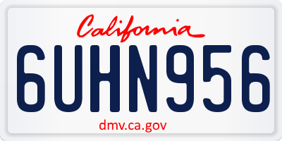 CA license plate 6UHN956