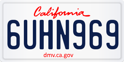 CA license plate 6UHN969