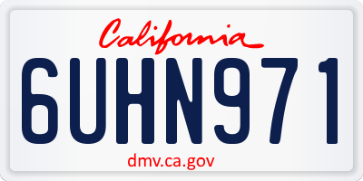 CA license plate 6UHN971