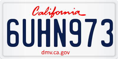 CA license plate 6UHN973