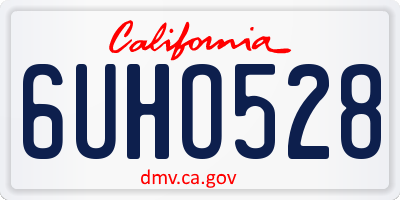 CA license plate 6UHO528