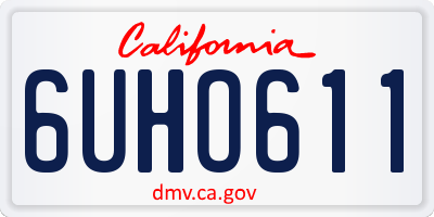 CA license plate 6UHO611
