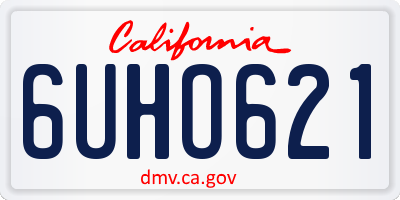 CA license plate 6UHO621