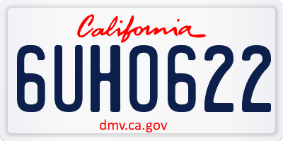 CA license plate 6UHO622