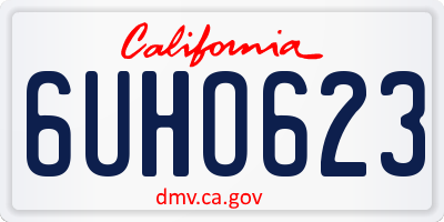 CA license plate 6UHO623