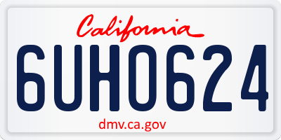 CA license plate 6UHO624
