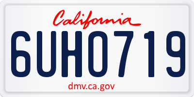 CA license plate 6UHO719