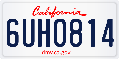 CA license plate 6UHO814