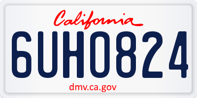 CA license plate 6UHO824