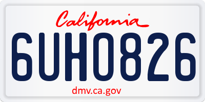 CA license plate 6UHO826