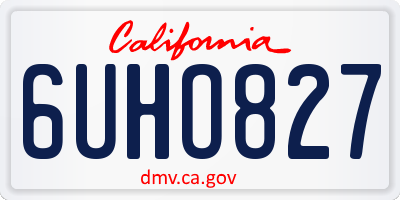CA license plate 6UHO827