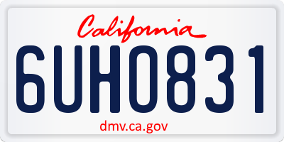 CA license plate 6UHO831