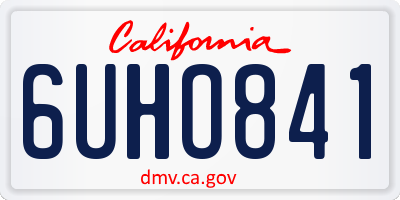 CA license plate 6UHO841