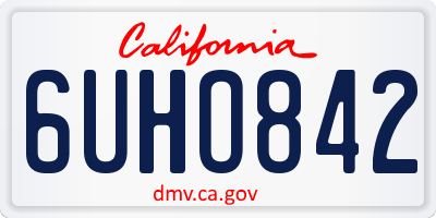 CA license plate 6UHO842