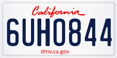 CA license plate 6UHO844
