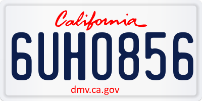 CA license plate 6UHO856