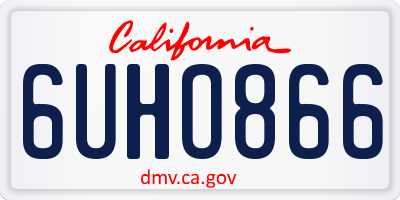 CA license plate 6UHO866