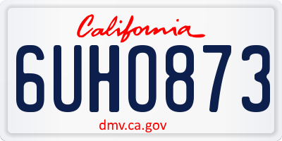 CA license plate 6UHO873