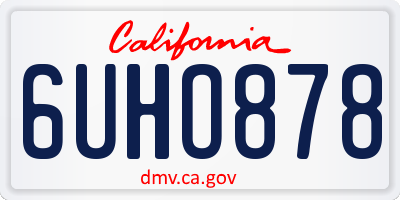 CA license plate 6UHO878