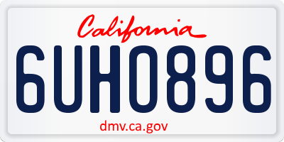 CA license plate 6UHO896