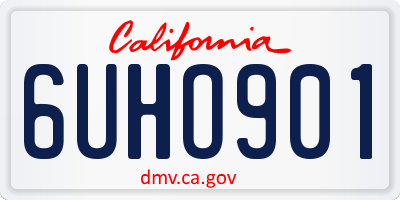 CA license plate 6UHO901