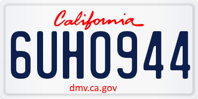CA license plate 6UHO944