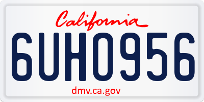 CA license plate 6UHO956