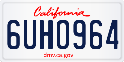 CA license plate 6UHO964