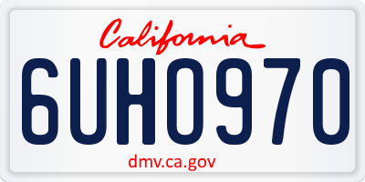 CA license plate 6UHO970