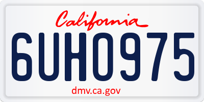CA license plate 6UHO975