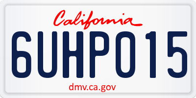 CA license plate 6UHP015