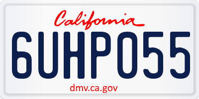 CA license plate 6UHP055