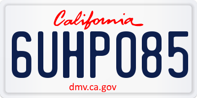 CA license plate 6UHP085